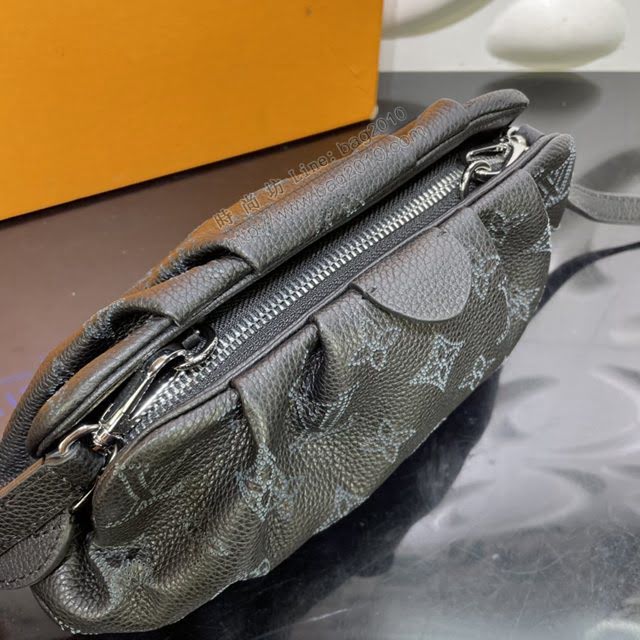 lv新款包包 路易威登Scala迷你手袋 柔軟鏤花小牛皮 Monogram圖案穿孔 lv手提肩背包  ydh3991